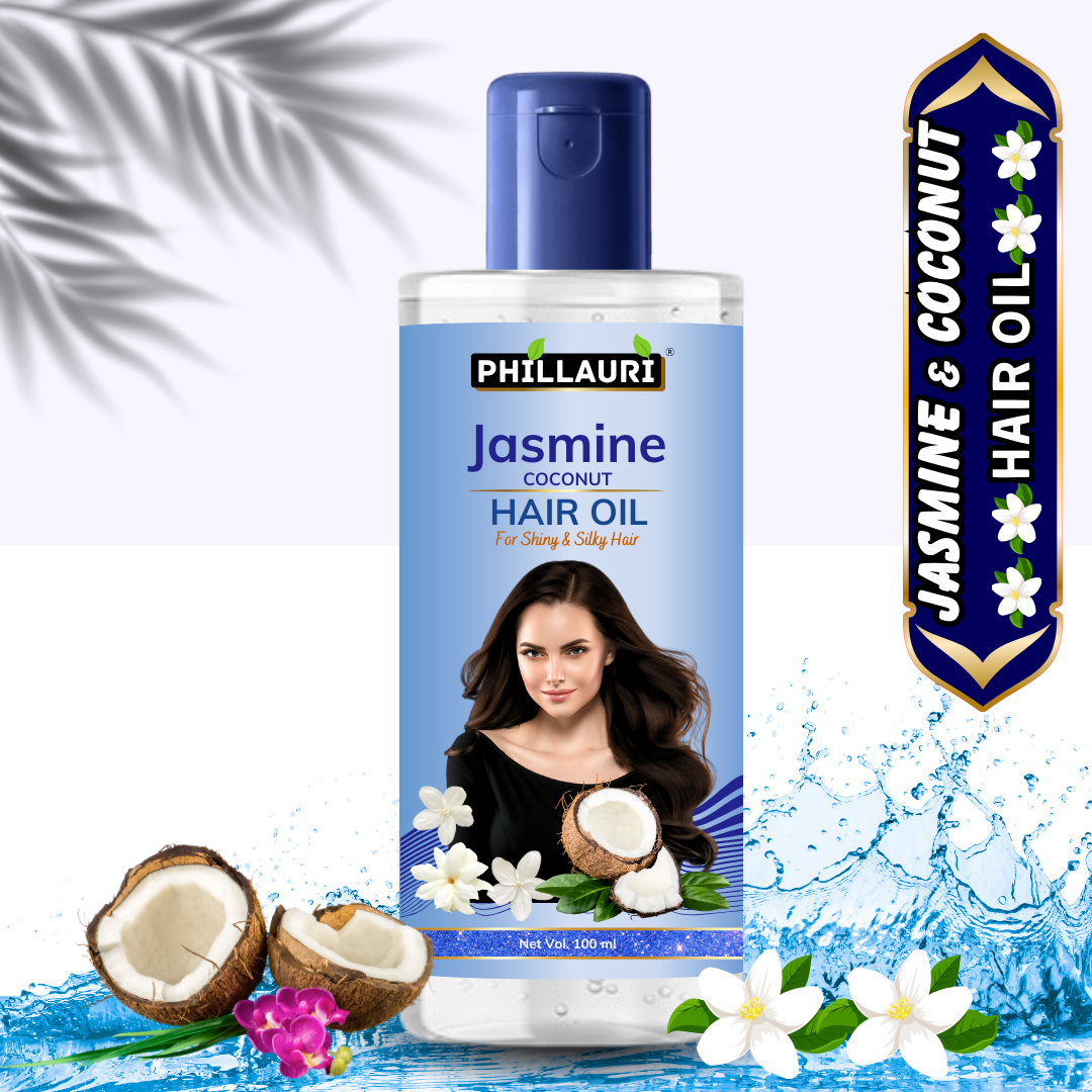 Phillauri Jasmine Coconut Hair Oil For Long-lasting Moisture, 100ml