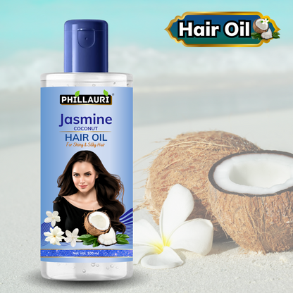 Phillauri Jasmine Coconut Hair Oil For Long-lasting Moisture, 100ml