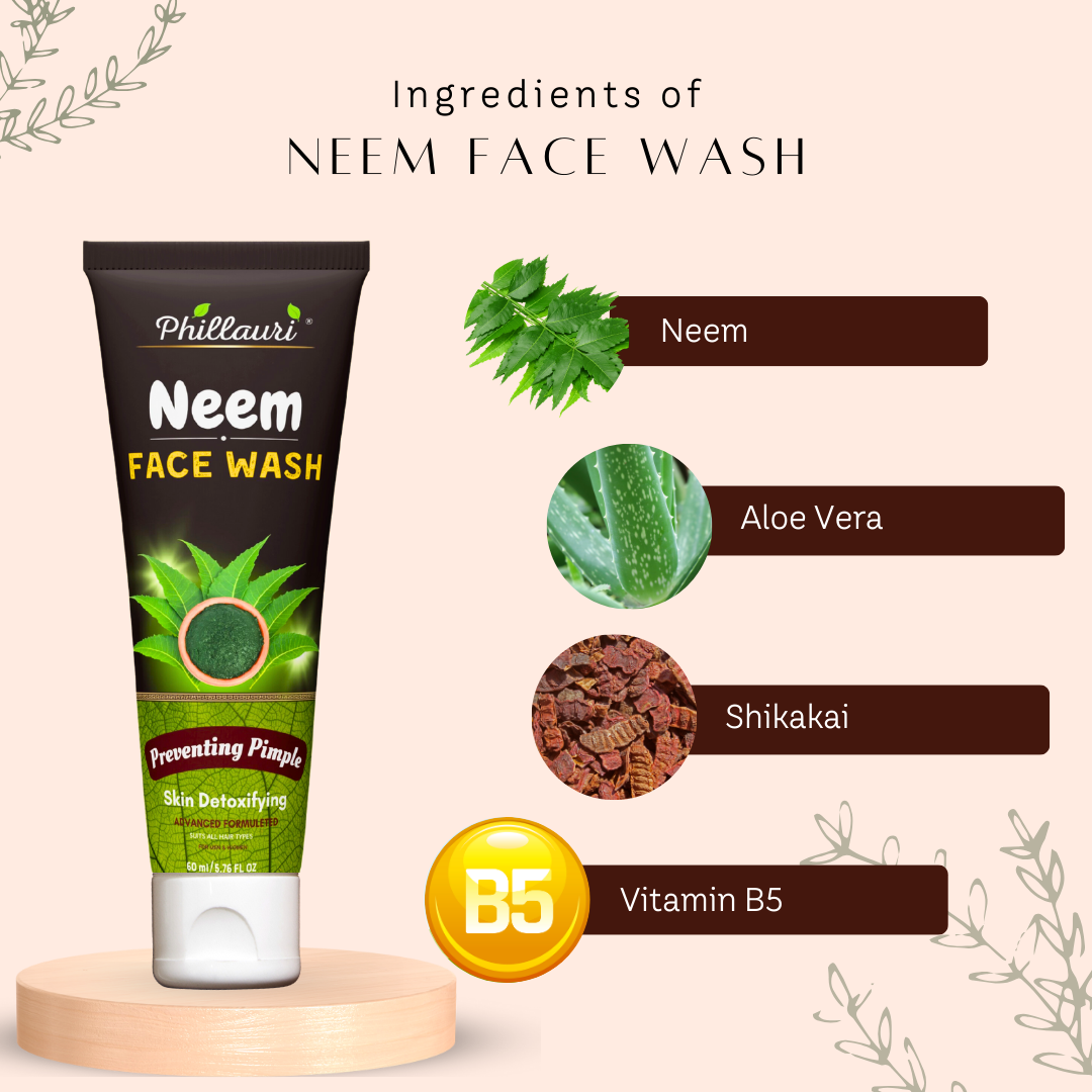 Phillauri Neem Face Wash For Skin Detoxifying, 60ml