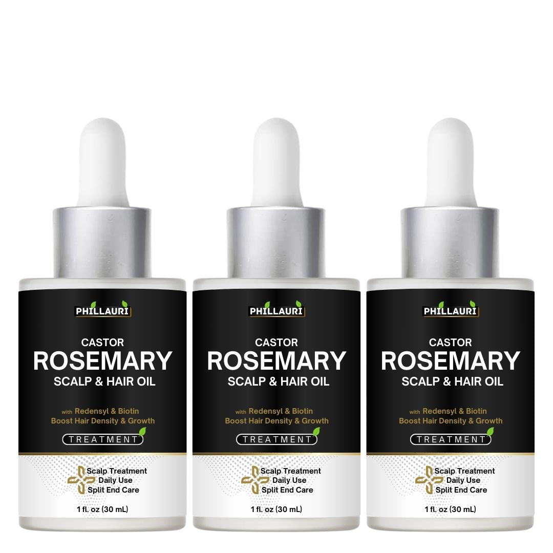 Phillauri Castor Rosemary Scalp and Hair Oil for Boost Hair Growth & Daily Use, 30ML Each