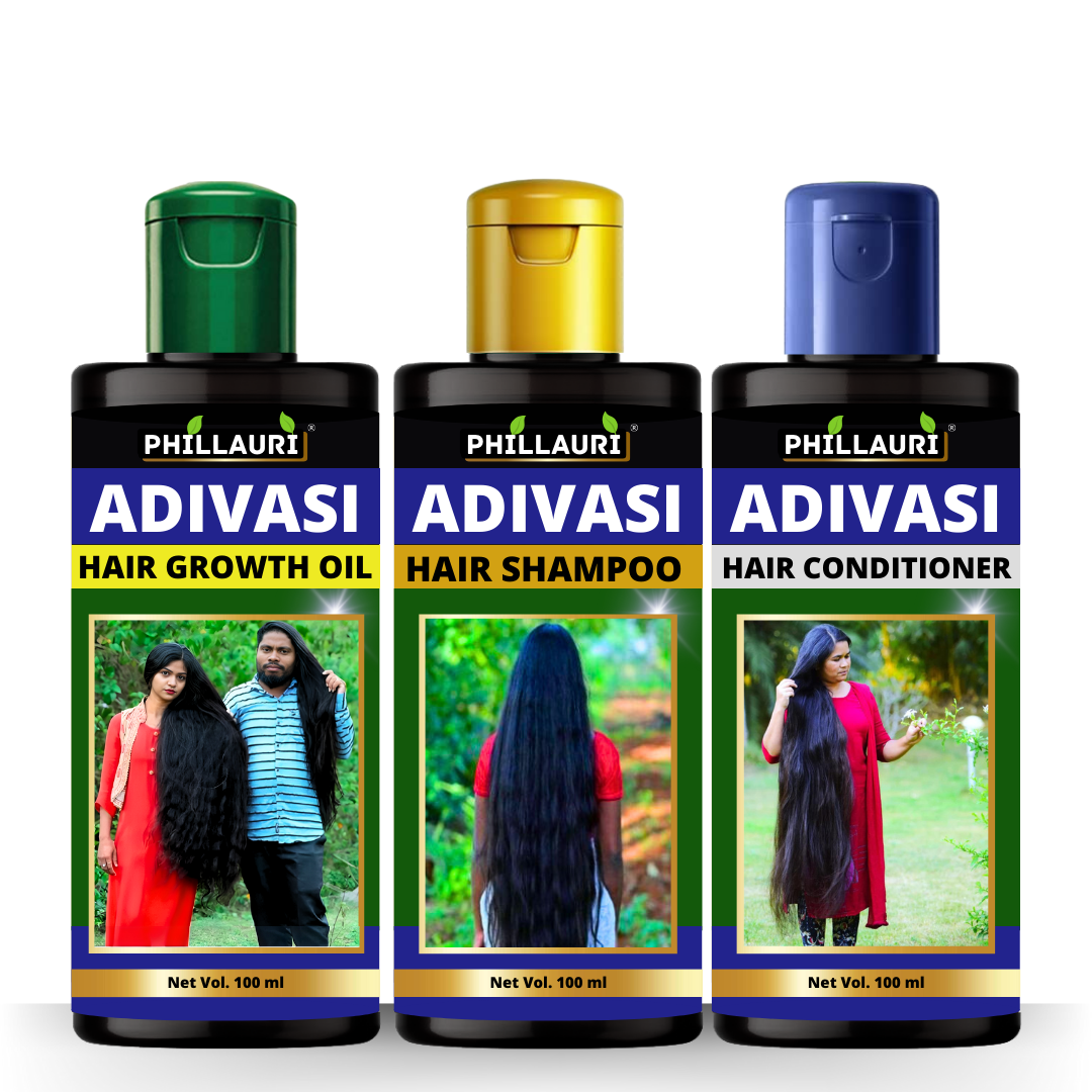 Phillauri Adivasi Hair Growth Oil, Shampoo, conditioner Combo For Women And Men