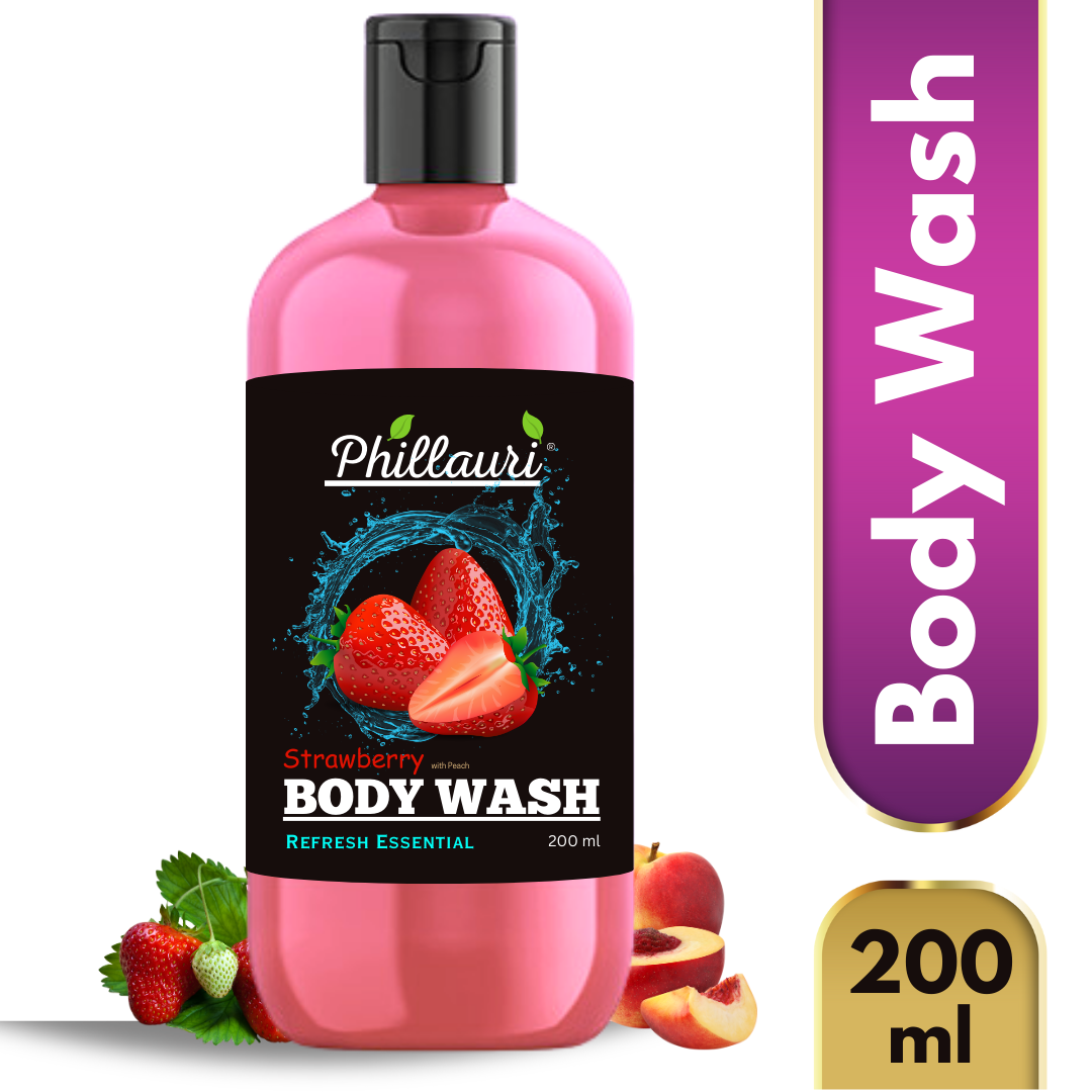 Phillauri Refresh Essential Strawberry Body Wash For Smoother Skin, 200ml