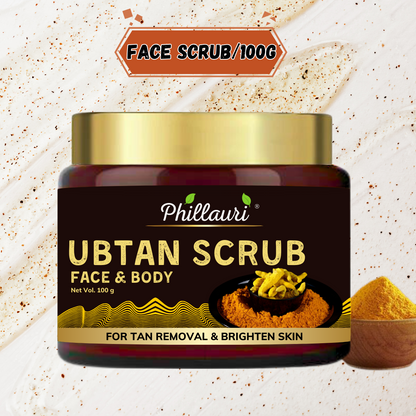 Phillauri Ubtan Tan Removal Face Scrub For Glowing Skin, 100g