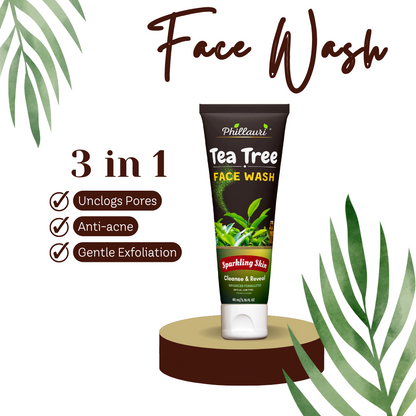 Phillauri Tea Tree Face Wash For Cleanse And Reveal, 60ml