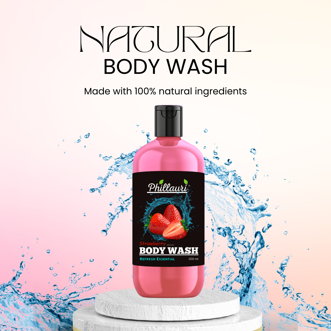 Phillauri Refresh Essential Strawberry Body Wash For Smoother Skin, 200ml