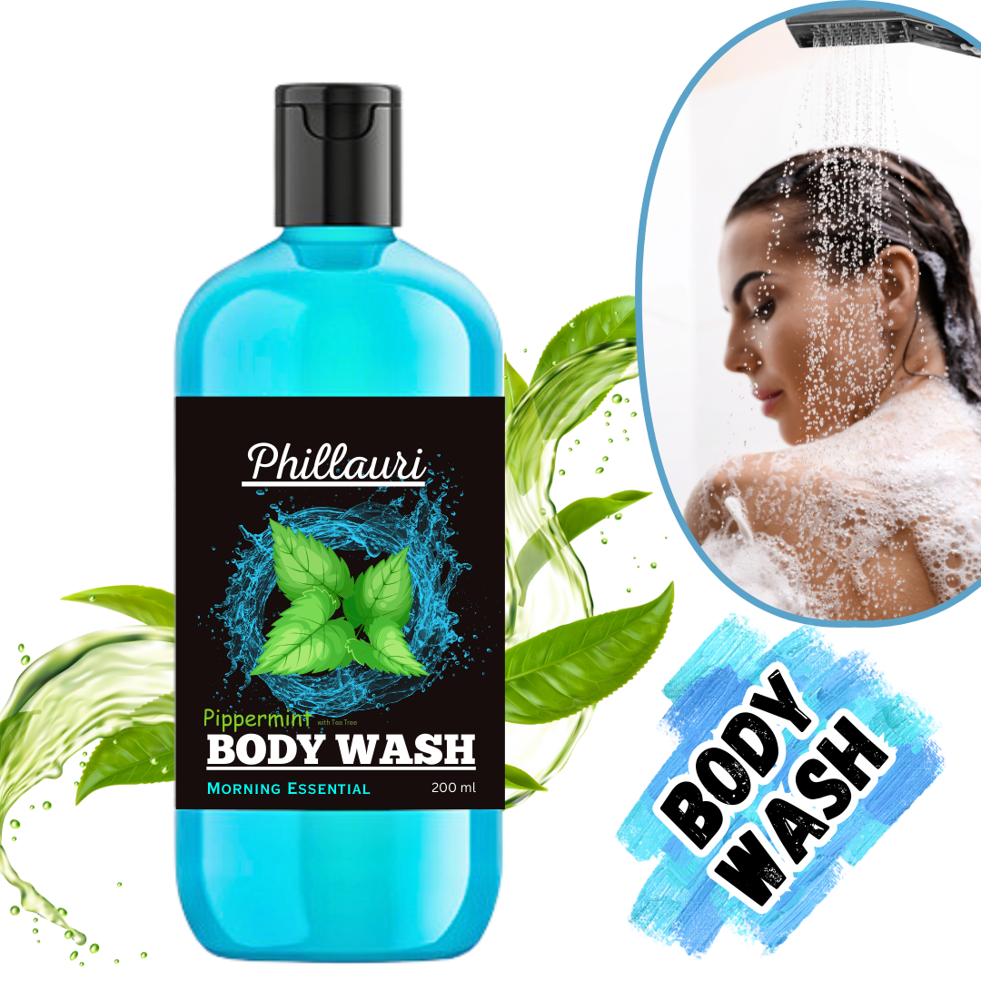 Phillauri Morning Essential Pippermint Body wash For Soft And Glowing Skin, 200ML