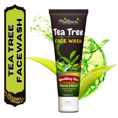 Phillauri Tea Tree Face Wash For Cleanse And Reveal, 60ml