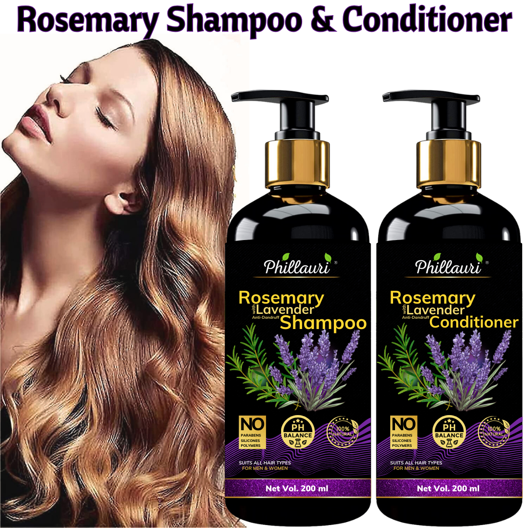 Phillauri Rosemary With Lavender Anti-dandruff Shampoo And Conditioner Combo