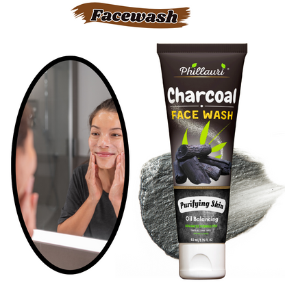 Phillauri Charcoal Face Wash For Oil Balancing, 60ml