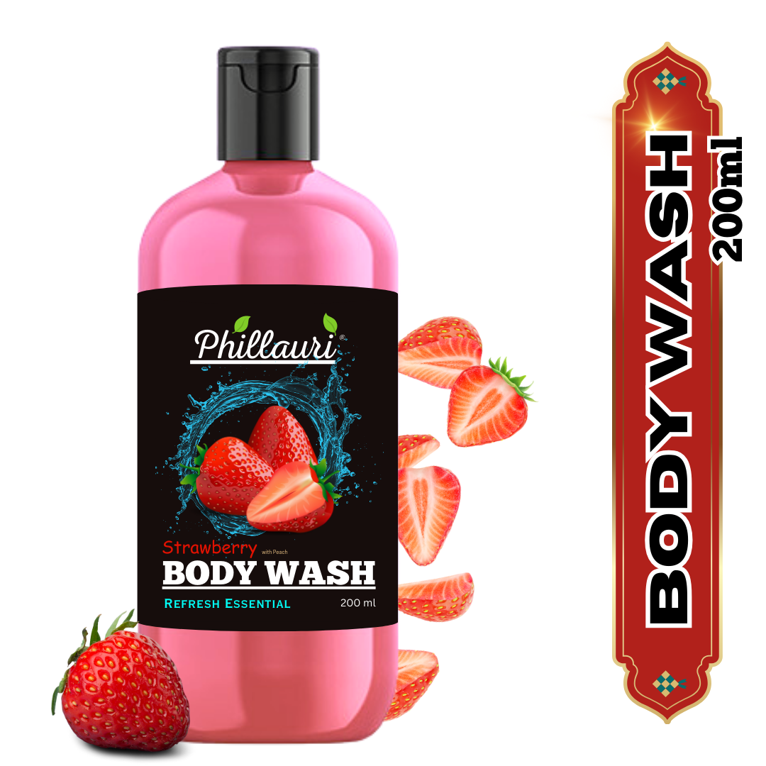 Phillauri Refresh Essential Strawberry Body Wash For Smoother Skin, 200ml