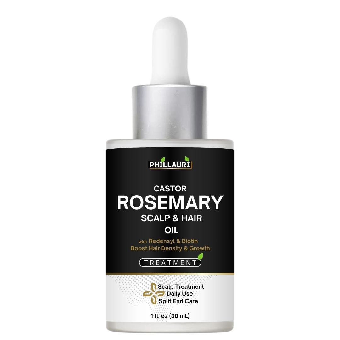 Phillauri Castor Rosemary Scalp and Hair Oil for Boost Hair Growth & Daily Use, 30ML Each