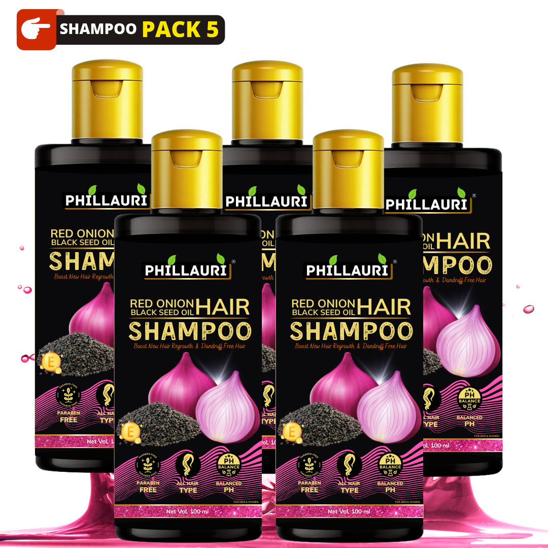 Phillauri Red Onion Black Seed Oil Shampoo, 500ml