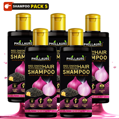 Phillauri Red Onion Black Seed Oil Shampoo, 500ml