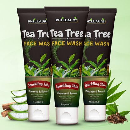 Phillauri Tea Tree Face Wash For Cleanse And Reveal, 60ml