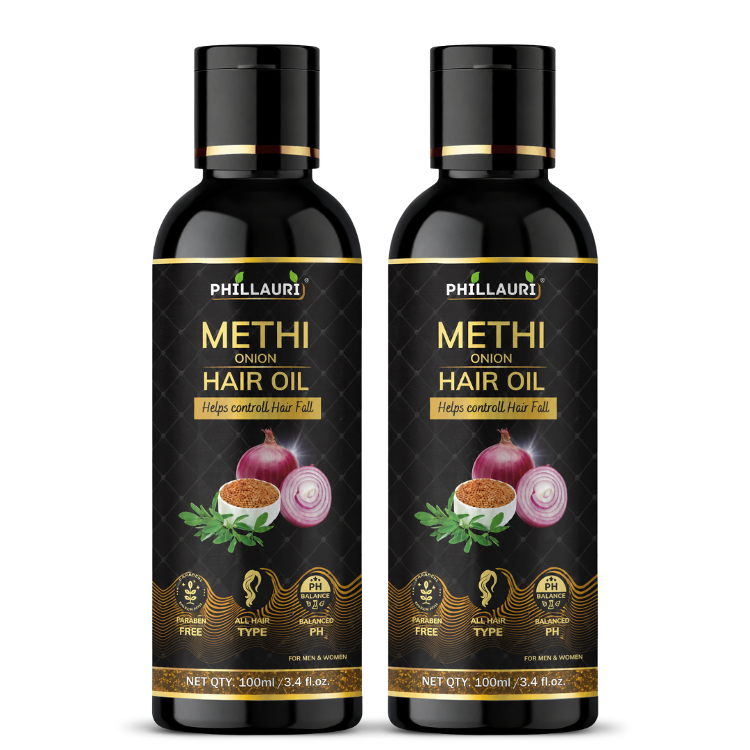 Phillauri Methi Onion Hair Oil – Helps Control Hair Fall, 100ml