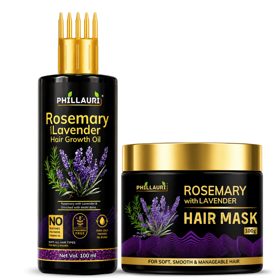 Phillauri Rosemary with Lavender Hair Growth Oil & Hair Mask Combo