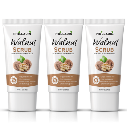 Phillauri Walnut Scrub – Gentle Exfoliating Face & Body Scrub