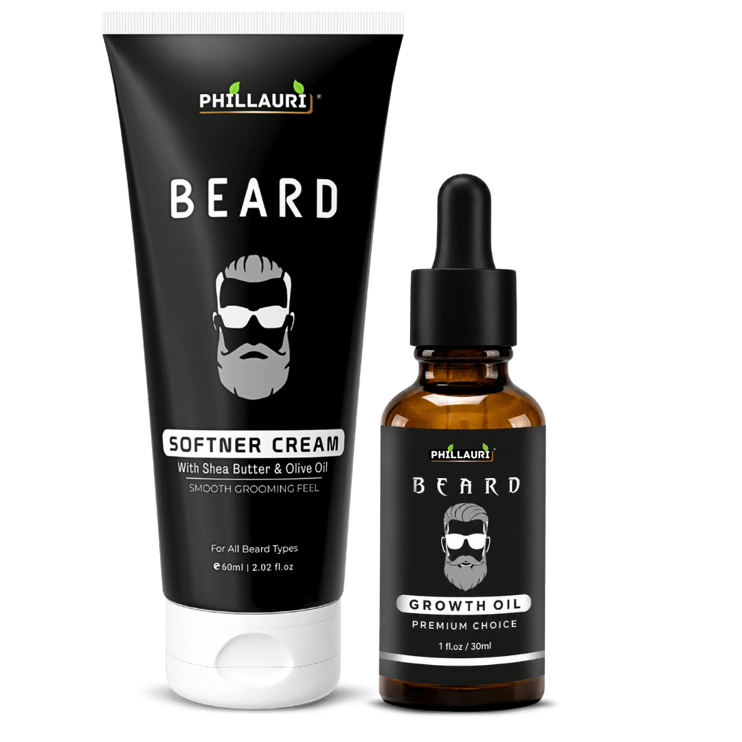 Phillauri Beard Grooming Combo – Softener Cream + Growth Oil