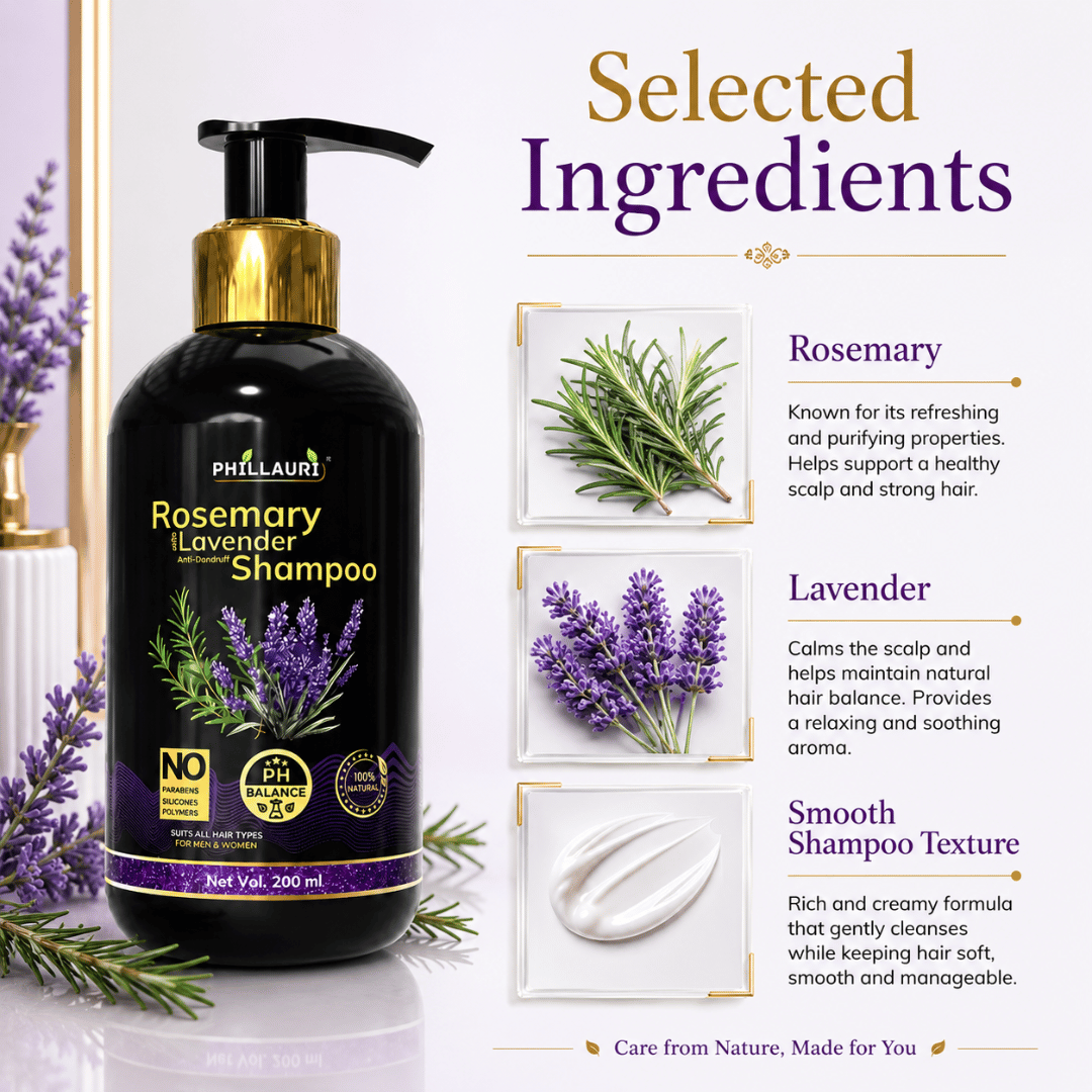 Phillauri Rosemary with Lavender Anti-Dandruff Shampoo