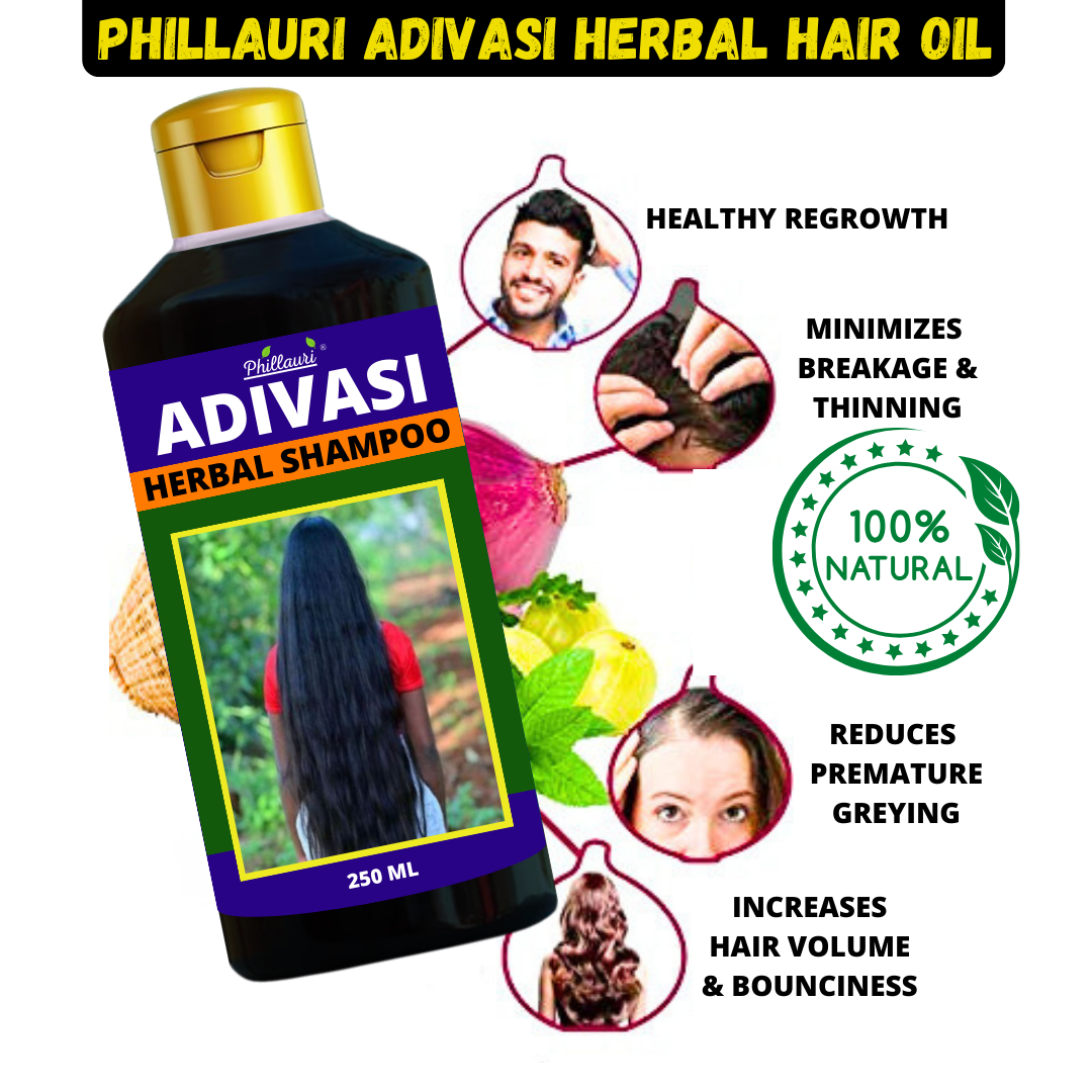 Phillauri Hair Growth Oil And Herbal Shampoo Combo For Longer Hair 