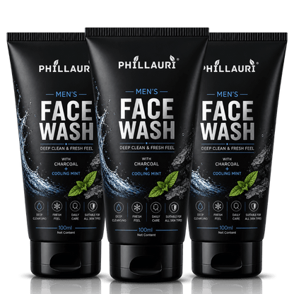 Phillauri Men's Face Wash – With Activated Charcoal & Cooling Mint