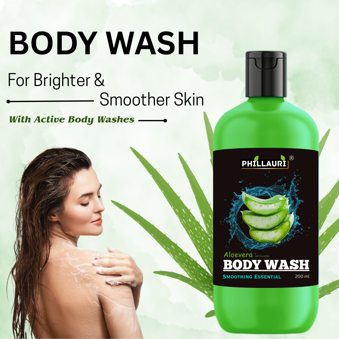 Phillauri Smoothing Aloevera With Cucumber Body Wash, 200ML