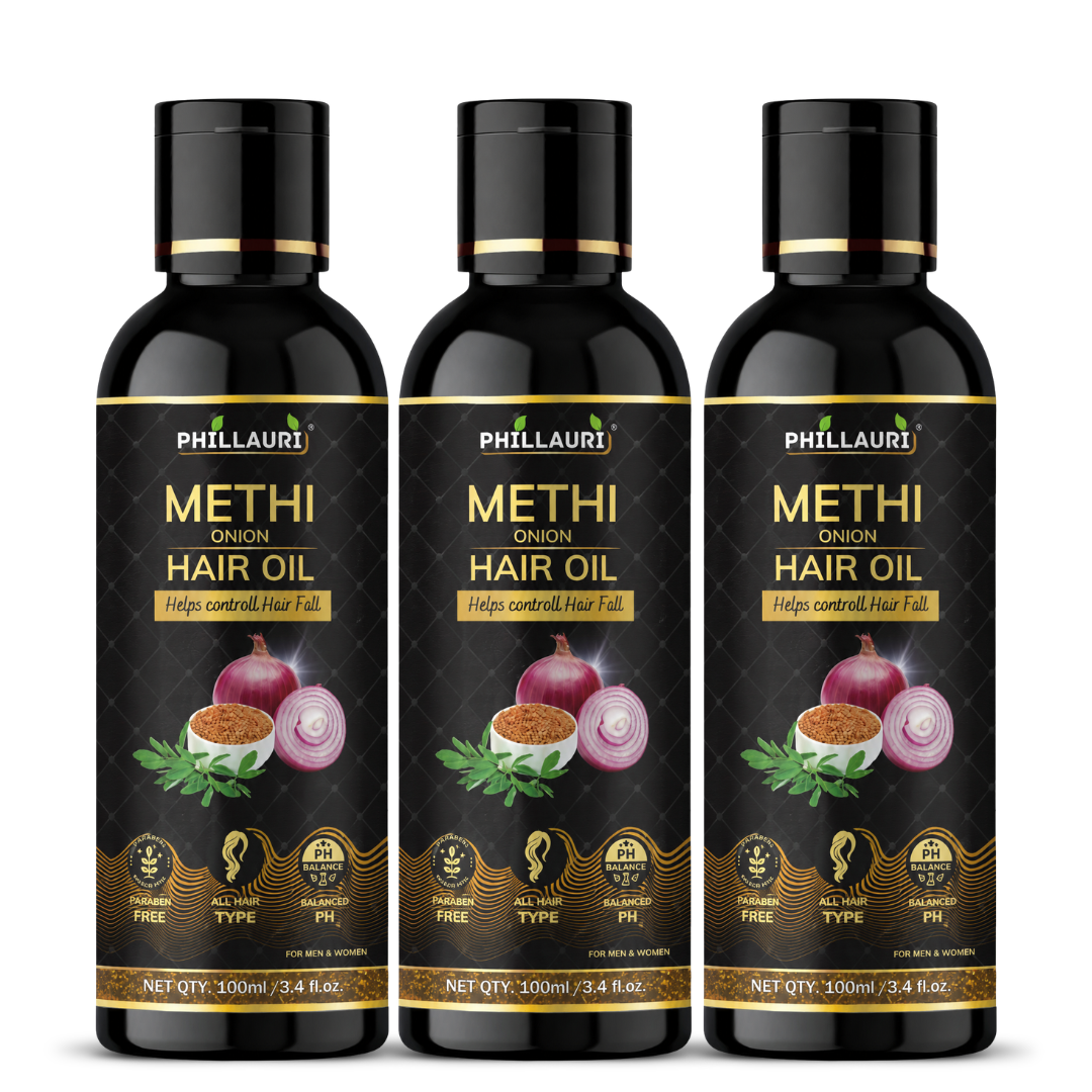 Phillauri Methi Onion Hair Oil – Helps Control Hair Fall, 100ml