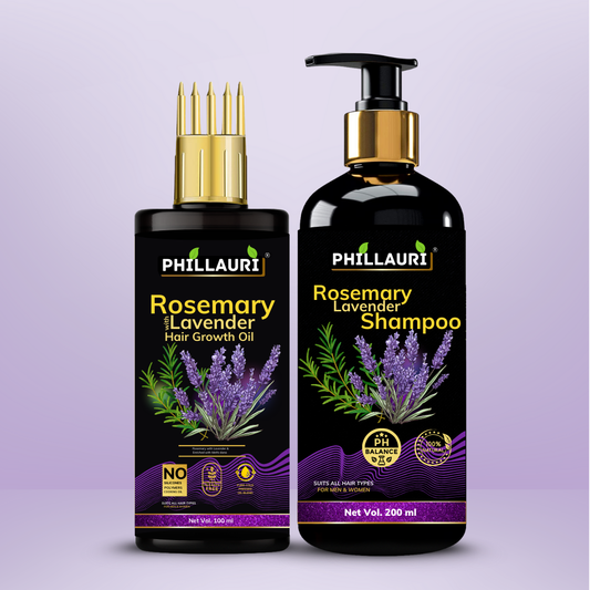 Phillauri Rosemary Lavender Hair Oil And Anti-dandruff Shampoo Combo