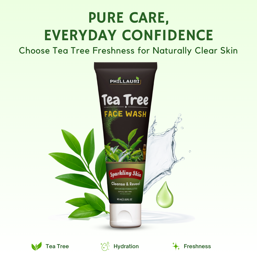 Phillauri Tea Tree Face Wash For Cleanse And Reveal, 60ml