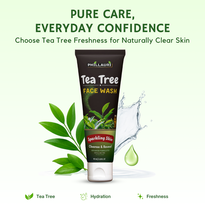 Phillauri Tea Tree Face Wash For Cleanse And Reveal, 60ml