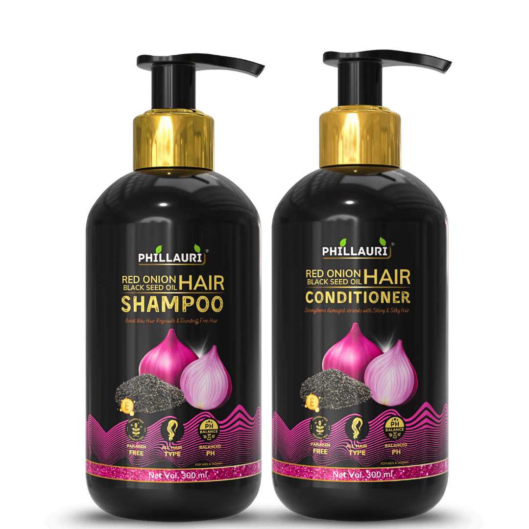 Phillauri Red Onion with Black Seed Oil Shampoo & Conditioner Duo