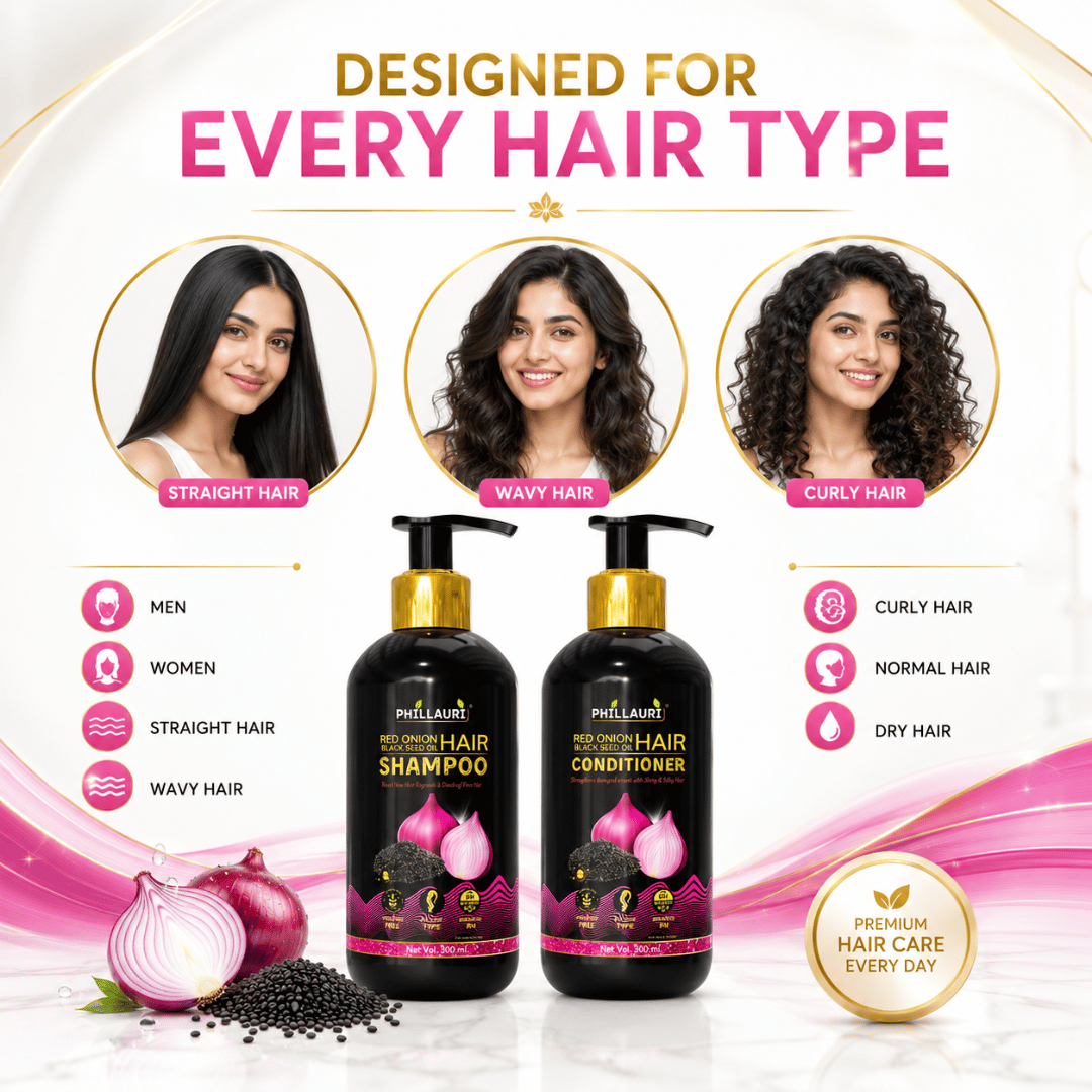 Phillauri Red Onion with Black Seed Oil Shampoo & Conditioner Duo