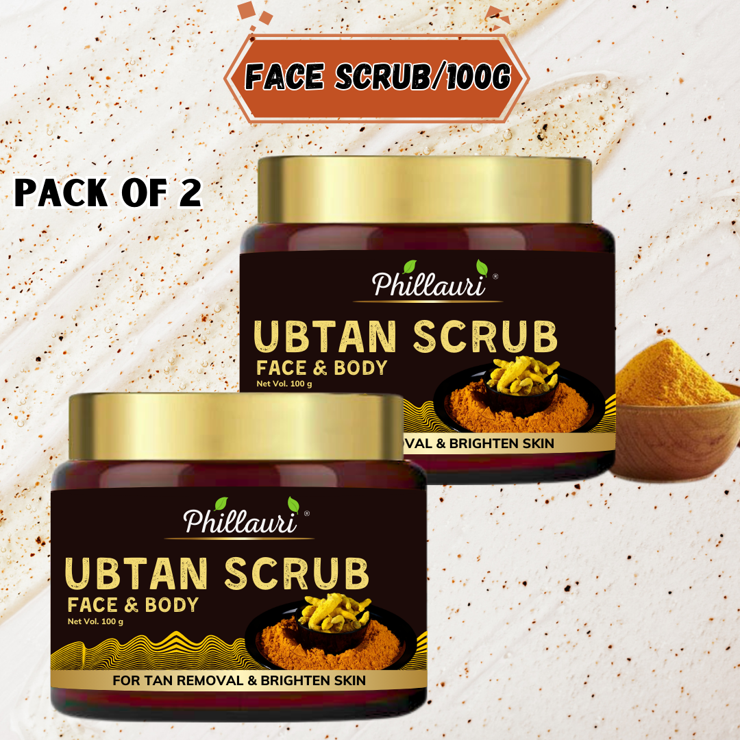 Phillauri Ubtan Tan Removal Face Scrub For Glowing Skin, 200g