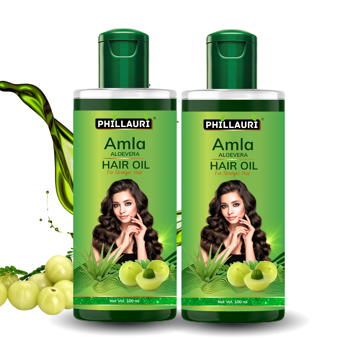 Phillauri Natural Pure Amla AloeVera Hair Oil For Strong hair, 200ml