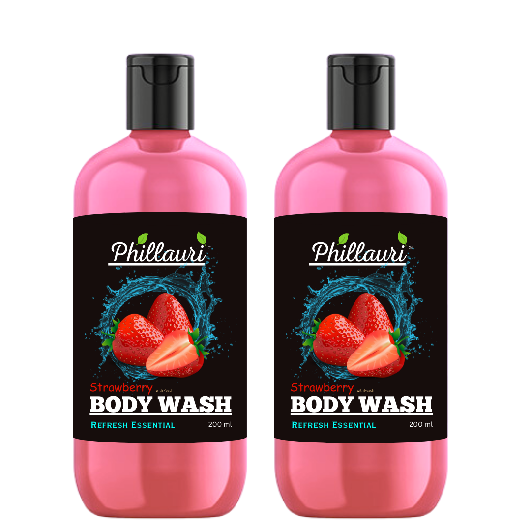 Phillauri Refresh Essential Strawberry Body Wash For Smoother Skin, 400ml