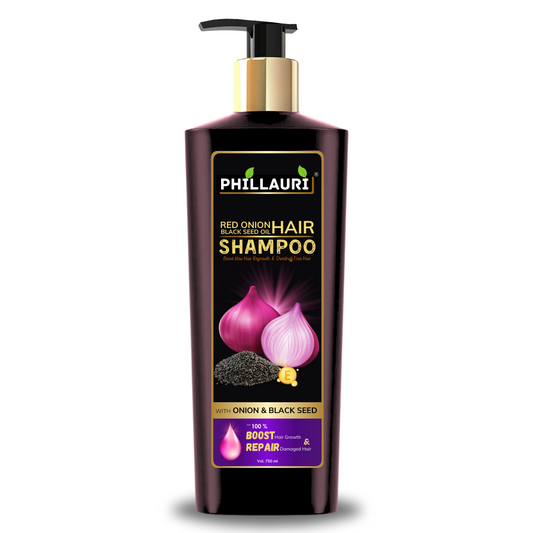 Phillauri Red Onion Black Seed Shampoo For Hair Growth, 750ml