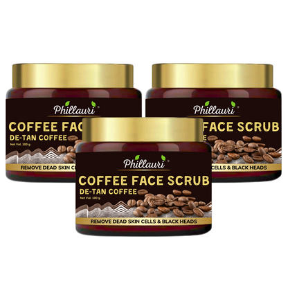 Phillauri Coffee Face Scrub for Remove Dead Skin Cells, 300g