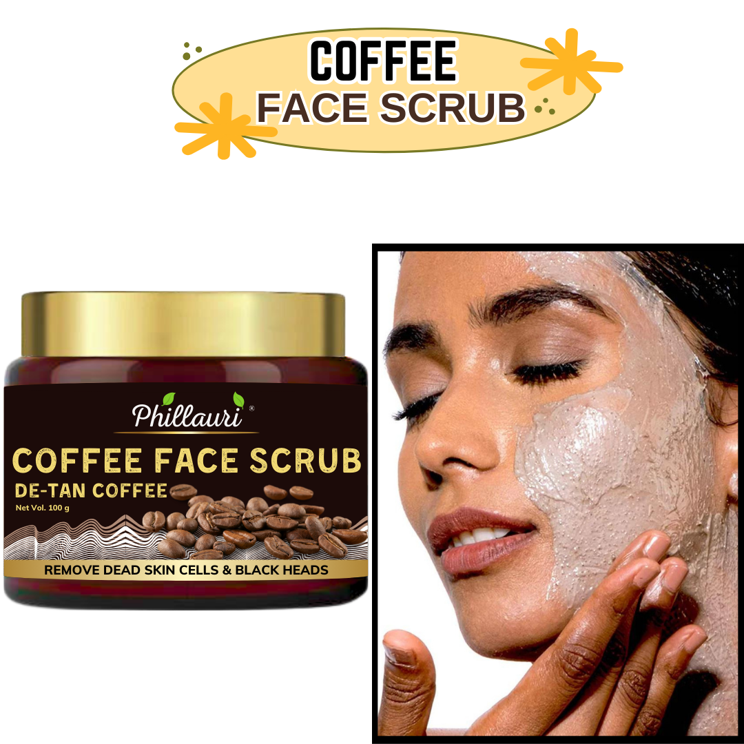 Phillauri Coffee Face Scrub for Remove Dead Skin Cells, 100g