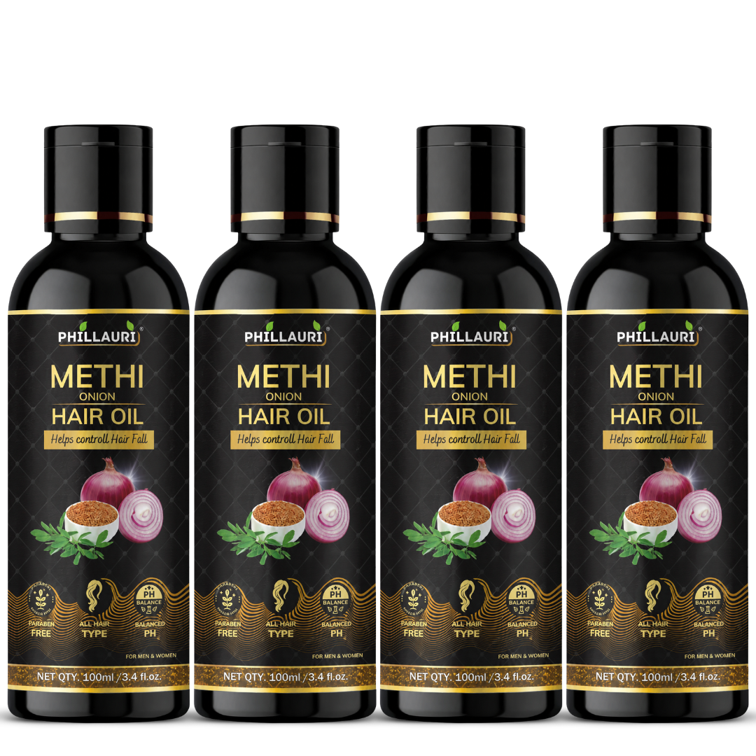 Phillauri Methi Onion Hair Oil – Helps Control Hair Fall, 100ml