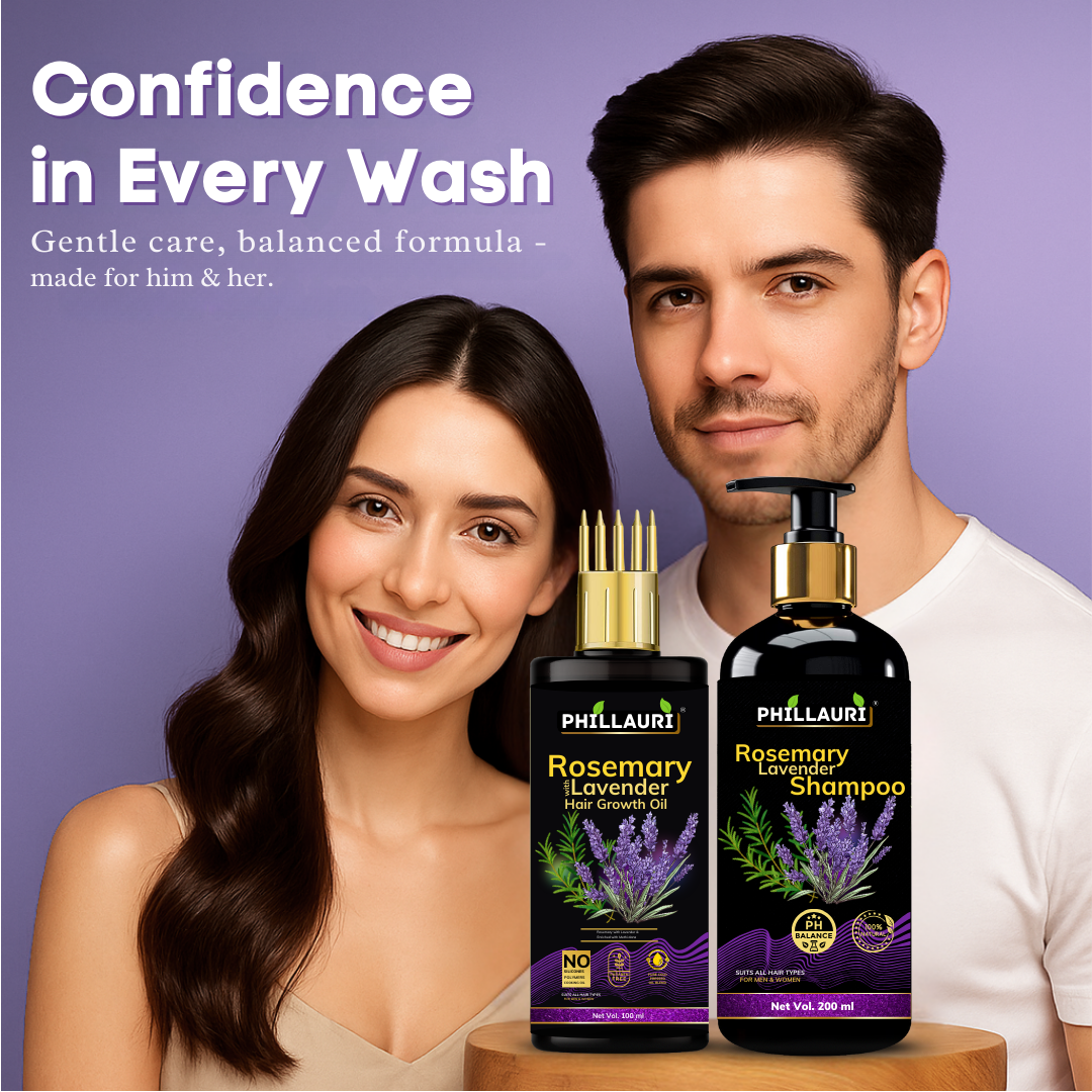 Phillauri Rosemary Lavender Hair Oil And Anti-dandruff Shampoo Combo