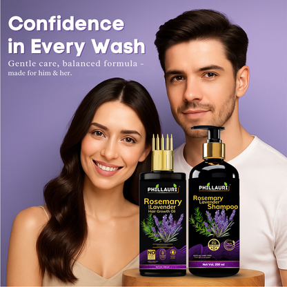 Phillauri Rosemary Lavender Hair Oil And Anti-dandruff Shampoo Combo