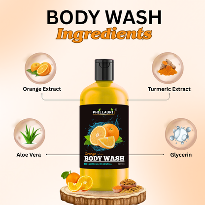 Phillauri Brightening Orange Body Wash For Men And Women, 200ml