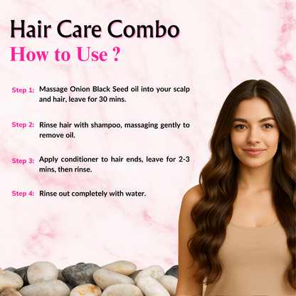 Phillauri Red Onion Black Seed Shampoo, Hair Oil, Conditioner For Hair Care
