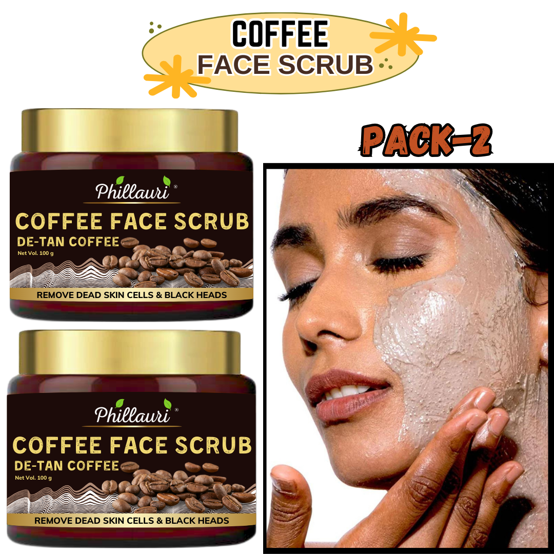 Phillauri Coffee Face Scrub for Remove Dead Skin Cells, 200g