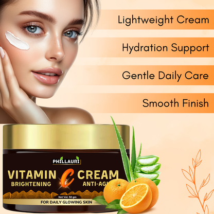 Phillauri Vitamin C Anti-aging Face Cream For Daily Glowing Skin, 50gm