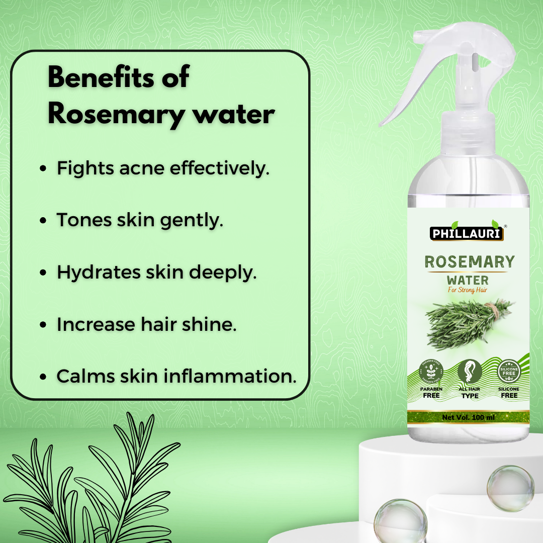 Phillauri Rosemary Water Spray for All Hair Types, Strengthens, Nourishes & Promotes Hair Growth