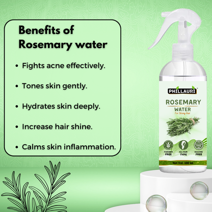 Phillauri Rosemary Water Spray for All Hair Types, Strengthens, Nourishes & Promotes Hair Growth