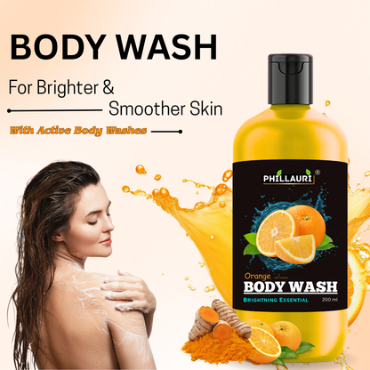 Phillauri Brightening Orange Body Wash For Men And Women, 200ml