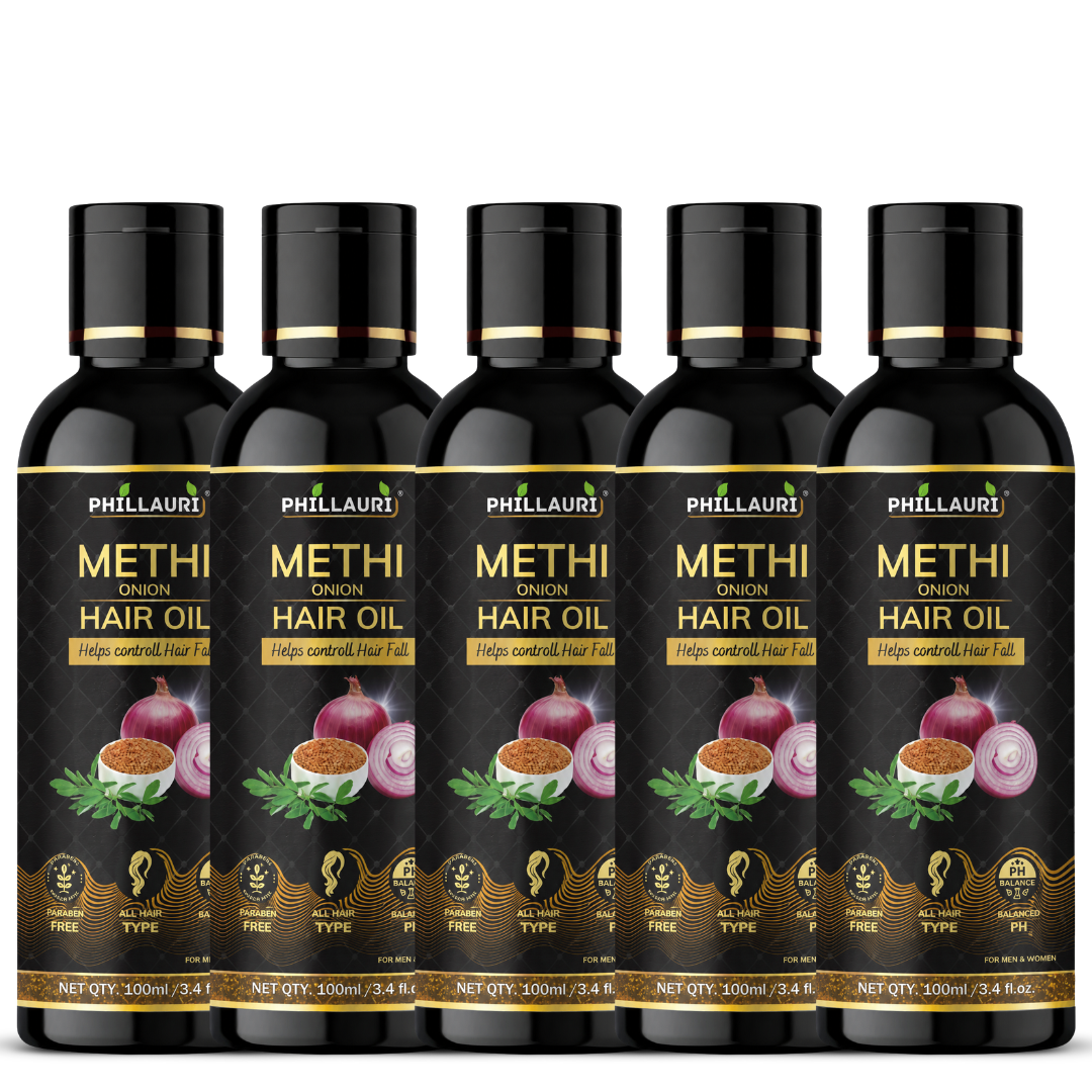 Phillauri Methi Onion Hair Oil – Helps Control Hair Fall, 100ml