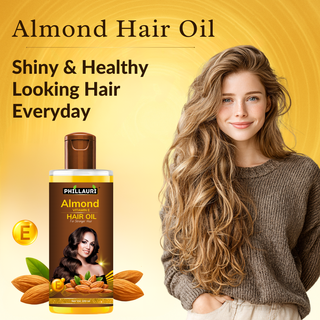 Phillauri Almond Hair Oil For Soft And Silky Hair, 100ML